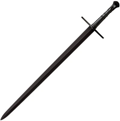 Cold Steel MAA Fixed Sword 33.5" 1055 Carbon Steel Blade Black Leather Handle - Image 1 of 2
