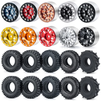 4 piezas llantas de metal de 1,0" para coche sobre orugas RC Axial 1/24 SCX24 Foto 1 de 4