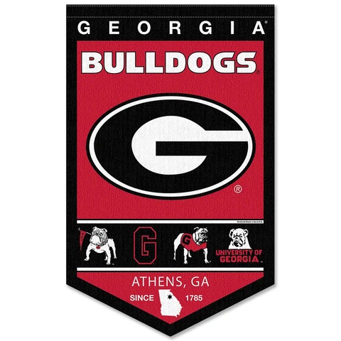 Georgia Bulldogs Heritage Logo History Banner Pennant Cover