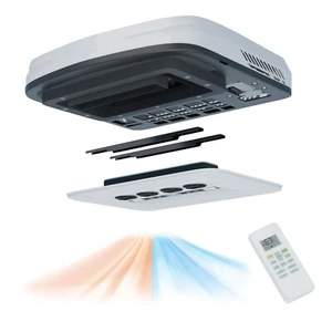 24V 11,000 BTU Rooftop RV Air Conditioner with Heater, Low Profile Van DC AC - Picture 1 of 20