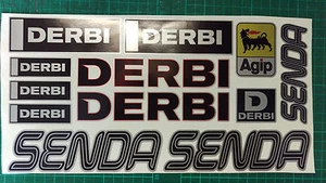Pegatinas Derbi Senda SM supermoto 50 125 negras y plateadas - Imagen 1 de 7