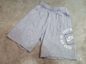 Nike Just Do It Gray Cotton Beach Summer Sports Short Youth Boy Size L 14/16 - Picture 1 of 1