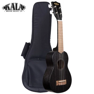 Kala KA-15S Black Satin Mahogany Soprano Ukulele with Padded Gig Bag - Image 1 of 3