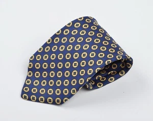 Stefano Ricci Silk Tie Yellow Blue Flower Geometric 57" x 3.5" Made in Italy - Picture 1 of 8