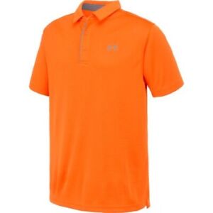 Under Armour 1290140 Men's Team Orange UA Tech Golf Polo Shirt - Size Medium