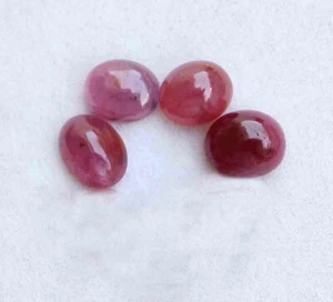 8.70 Ct Unheated Natural Cabochon Top Collection Blood Red Ruby GEMSTONE 4 Pcs - Picture 1 of 2