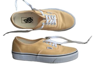 Vans Women's 8.5 Authentic Canvas Yellow Orange/True White New W/O Box - Picture 1 of 11
