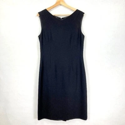 Casual Corner Sleeveless Sheath Dress Classic Timeless Dark Academia Grandma 10 - Image 1 of 4