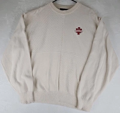 Isle Of Cotton Sweater Mens Indian University XL Vintage Pullover USA Chain Knit - Image 1 of 4