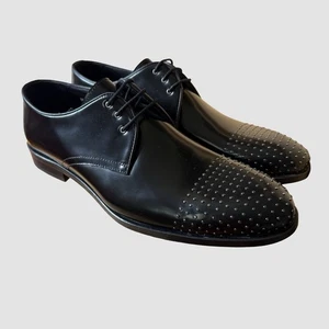 Zapatos de vestir Jared Lang de cuero negro con tachuelas EU 43 - Imagen 1 de 9