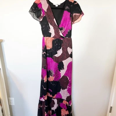 Maxi Vestido Diane von Furstenberg Melania Estampado Seda Gasa Foto 1 de 4