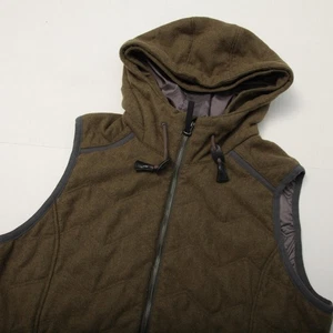 Prana Calla Weste mit Kapuze Damen XL khaki grün Wollmischung durchgehender Reißverschluss gesteppt - Bild 1 von 12