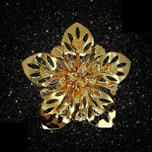 DE COLECCIÓN BROCHE BROCHE FLOWER POWER CAPRICHOSO MCM MOD HIPPIE ATOMIC STARBURST BRUTALISTA - Imagen 1 de 12