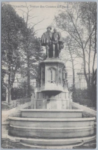 Statue der Grafen Egmont & Horn, Brüssel Belgien, um 1911 geteilte Rückseite Postkarte - Bild 1 von 2