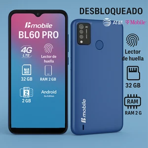 Bmobile BL60 Pro 4G Azul - 32GB + 2GB RAM - Desbloqueado AT&T/T-Mobile - Nuevo - Picture 1 of 4
