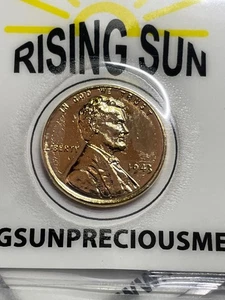 "24K GOLD" Plated Lincoln Wheat Penny  " COA" by "RISING SUN PRECIOUS METALS" - Picture 1 of 12