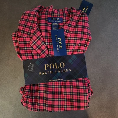 Conjunto de pijama de 2 piezas a cuadros de algodón Polo Ralph Lauren para hombre talla pequeña nuevo con etiquetas  Foto 1 de 4