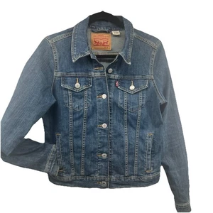 Levi's Original Trucker Red Tab Jean Women's Denim Jacket Classic Sz Med - Picture 1 of 18