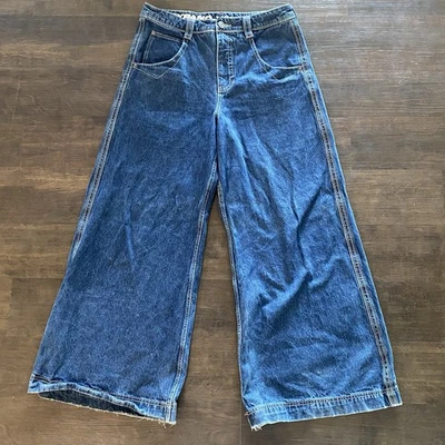 Alab Extra Baggy Wide Y2K Style Pants Embroidered Size 14 - Image 1 of 4