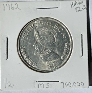 1962 Medio Silber Half Balboa ~ kostenloser Versand USA - Bild 1 von 5