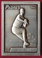 1990 Topps Gallery of Champions Silver #1 Mark Davis + Replicated Card 1990 #205