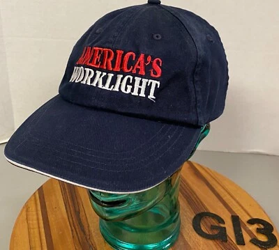 SOMBRERO SYLVANIA "AMERICA'S WORKLIGHT" AZUL OSCURO AJUSTABLE BORDADO USADO EN EXCELENTE ESTADO G13 Foto 1 de 3