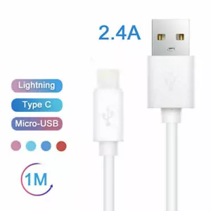 1M Fast Charging Cable USB Cable Cord Data Sync For iPhone 5S 5C 6 6S XR XS Max - Picture 1 of 7