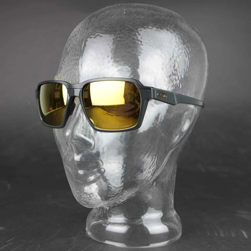 Oakley Parlay Occhiali Da Sole In Alluminio Carbonio Oro OO4143-1358 - Immagine 1 di 1