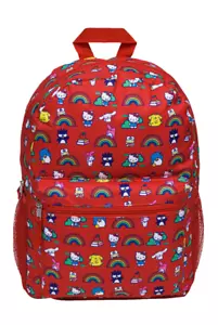 Sanrio Friends Kitty, Sam, Pompompurin Rainbow 16" Backpack, School/ Travel Bag - Picture 1 of 3