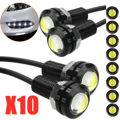 10x Blanco DC 12V Eagle Eye LED Diurno Funcionamiento DRL Luz de Respaldo Coche Roca Lámpara Foto 1 de 4