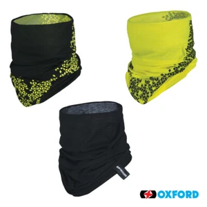 Oxford Tech Tube Motorcycle Neck Warmer Tube Wind UV 3 Pack Black Yellow - Picture 1 of 6