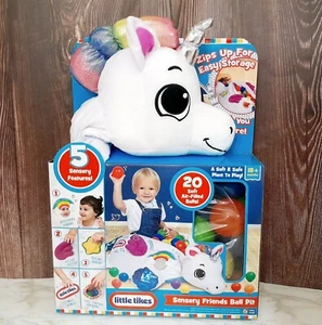 Little Tikes Sensory Friends Bällebad Spielset Plüsch Einhorn 5 Funktionen 20 Bälle  - Bild 1 von 9