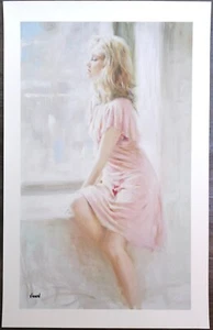 Vidan Portrait of a Young Woman HAND SIGNED art print 56/295 Artist Pino Nephew - Picture 1 of 8