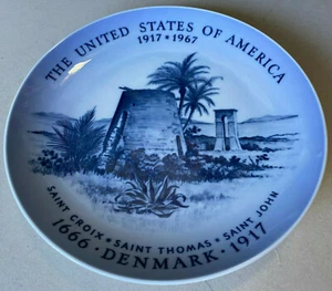 Royal Copenhagen Plate 1917 1967 USA Saint Croix Virgin Islands Thomas John 1666 - Picture 1 of 3