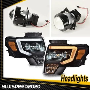Faros negros proyectores LED dobles izquierda+derecha aptos para Ford F-150 2009-2014 - Imagen 1 de 12