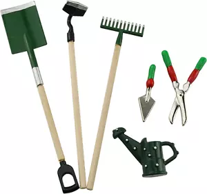 Miniature Dollhouse Garden Tools 6PCS Mini Doll House Working Accessories - Picture 1 of 12