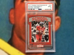 2017 Panini Contenders School Colors Patrick Mahomes DP #15 PSA 9 RC Card - Picture 1 of 2