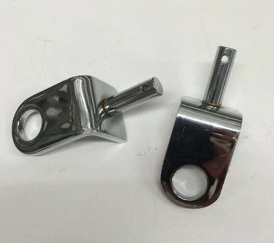 L Chrome Solo Seat Spring Mount Bracket Harley Bobber Chopper hd big twin custom - Image 1 of 3