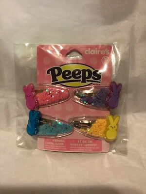 Paquete de cuatro (4) conejitos Peeps llenos de pasadores de confeti de Claire’s Foto 1 de 2