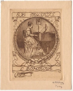VLADISLAV RÖHLING: Exlibris ex musicis für L. Böhmova - Imagen 1 de 1