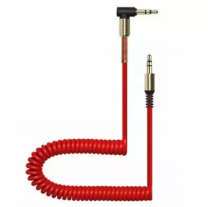 3.5mm AUX Cable Car Audio Stereo Headphone Jack Cord Right Angle Male to M - Picture 1 of 15
