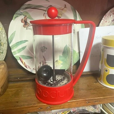 Bodum Brazil Red Cafetiere / French Press  19cm - Image 1 of 4