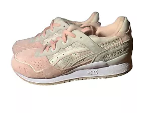 ASICS Gel Lyte III OG Rare Photo Sample Baby Pink Grey White SZ 7 Missing Insole - Picture 1 of 8