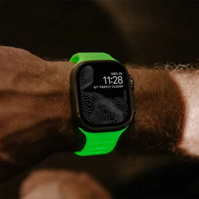 Silicone Sport Strap for Apple Watch Ultra 49mm 10 9 8 7 6 5 4 Noctilucent Band - Image 1 of 4