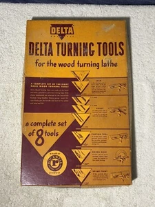 Delta Rockwell No. 130 Wood Turning Tools Chisel Set Original Box Great Shape - Picture 1 of 11