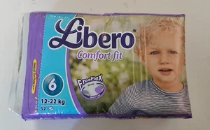 Vintage 2005 Diapers LIBERO Comfort Fit No6 / 52 Nappies up to 22kg/49lb - Picture 1 of 7