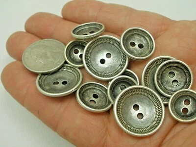Nuevos lotes botones cóncavos de metal plateado, chaqueta blazer tallas 7/8,11/16, 5/8 #SG  Foto 1 de 4