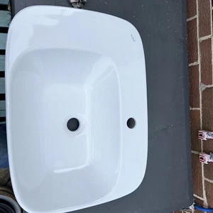 Twyford Vello / Keramag Silk 80 cm 1º lavabo solo en BLANCO - Imagen 1 de 8
