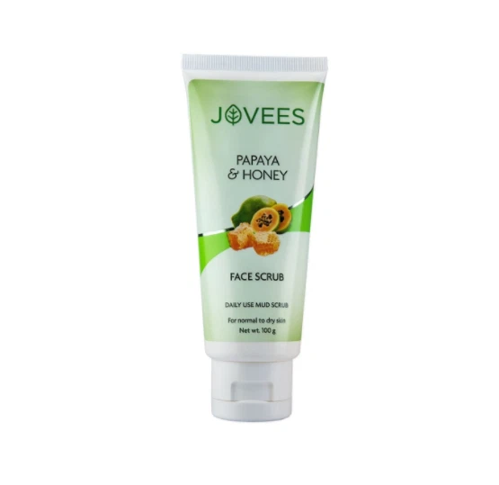 Jovees Papaya & Honey Mud Scrub 100g revealing a smoother & refined complexion - Image 1 of 1