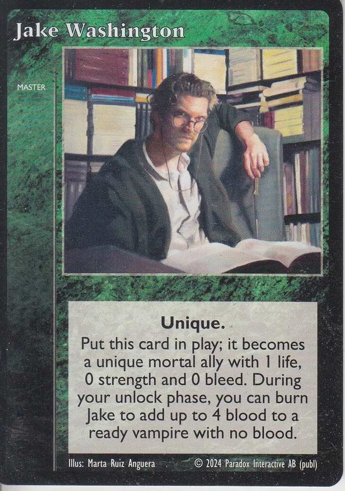 Jake Washington VTES CCG ***New Art*** Promo - Image 1 of 1